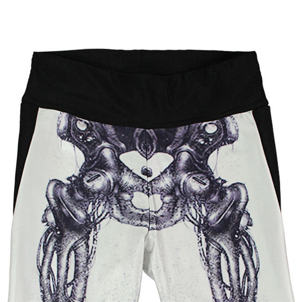 Női sport leggings mintával és magas derékkal