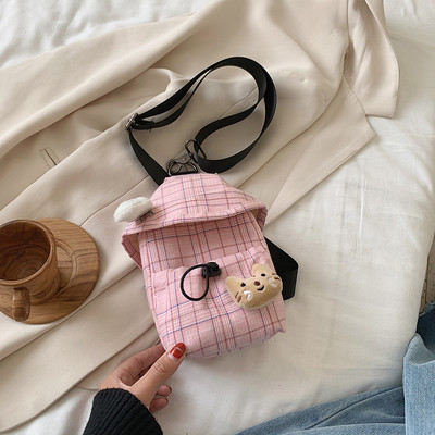 Női mindennapi kockás szövettáska