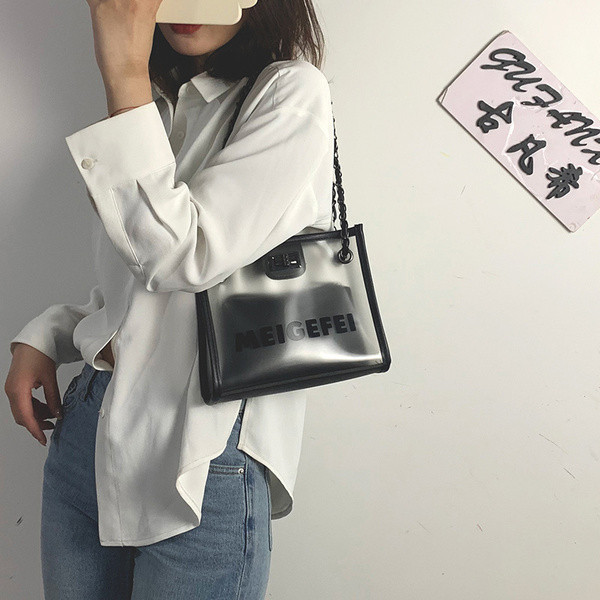 Jauna modeļa sieviešu soma kvadrātveida formā no divām daļām