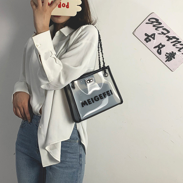 Jauna modeļa sieviešu soma kvadrātveida formā no divām daļām