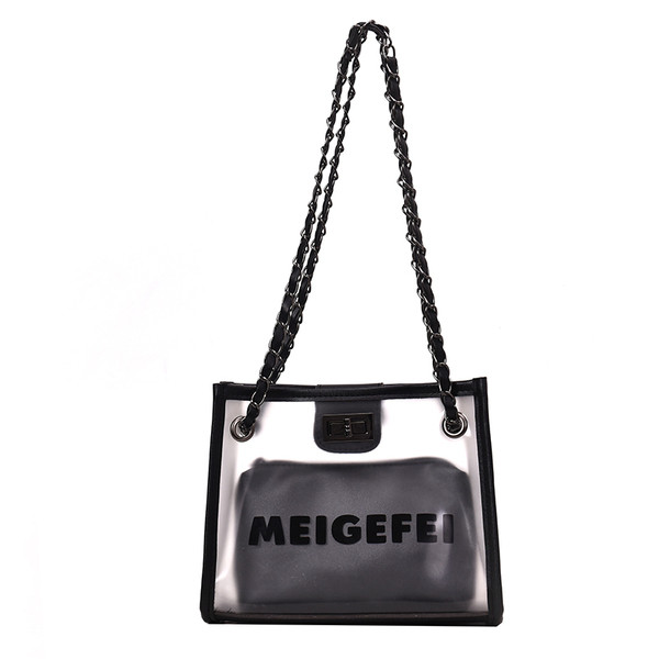 Jauna modeļa sieviešu soma kvadrātveida formā no divām daļām