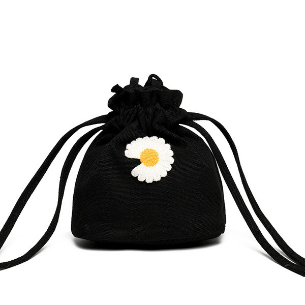 Sieviešu moderna auduma soma ar ziedu elementu