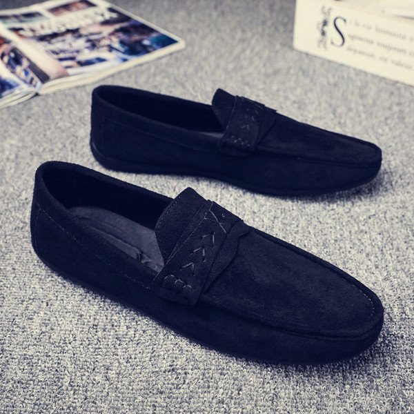 Modern férfi velúr mokaszinok