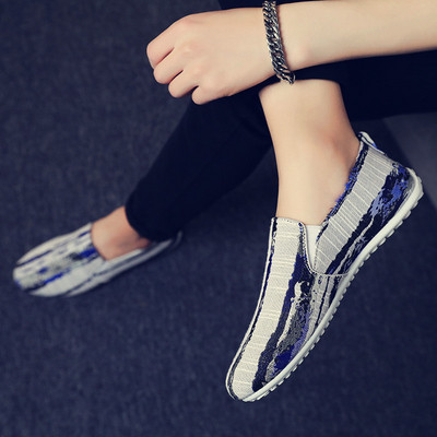 Ikdienas vīriešu tekstila mokasīni