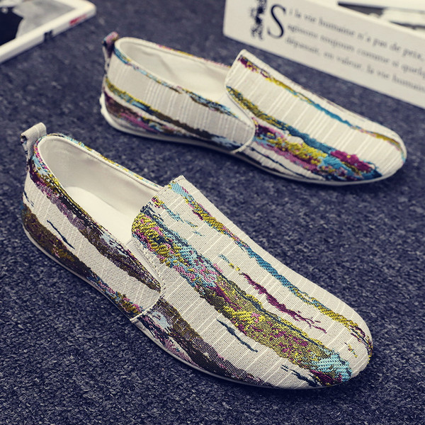 Ikdienas vīriešu tekstila mokasīni