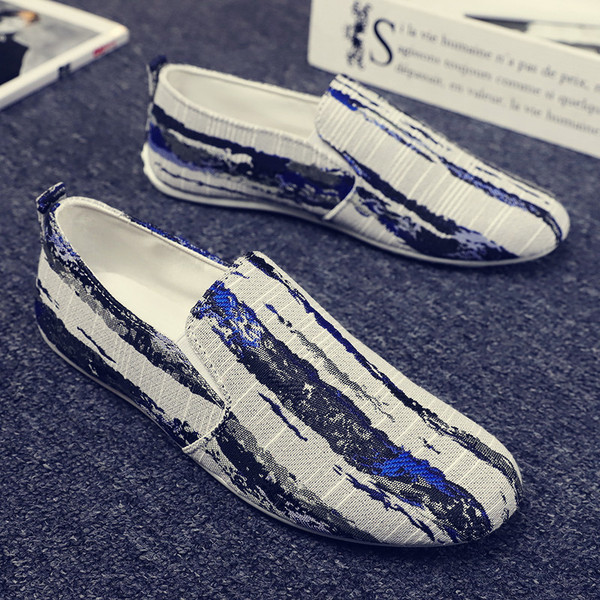 Ikdienas vīriešu tekstila mokasīni