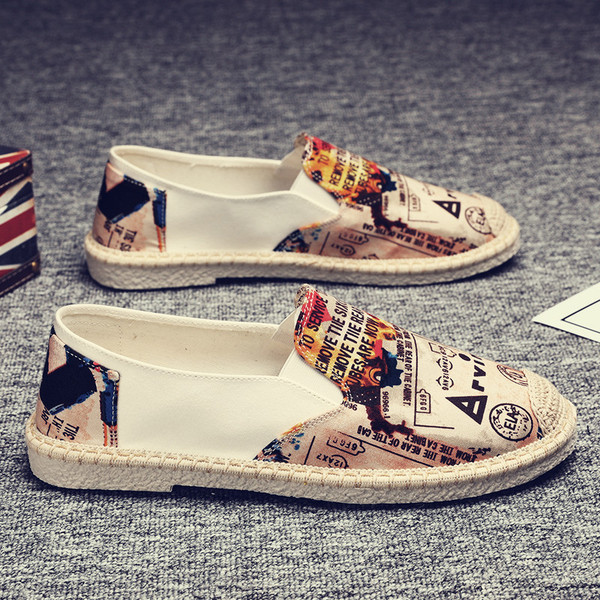 Ανδρικά μοκασίνια καλοκαιρινά  με έγχρωμη εκτύπωση