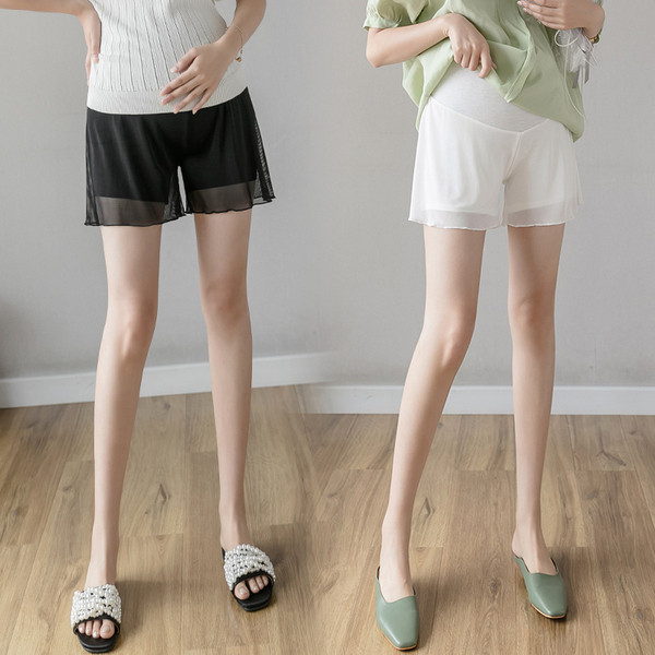 Laisvalaikio šortai nėščiosioms reguliuojamu juosmeniu