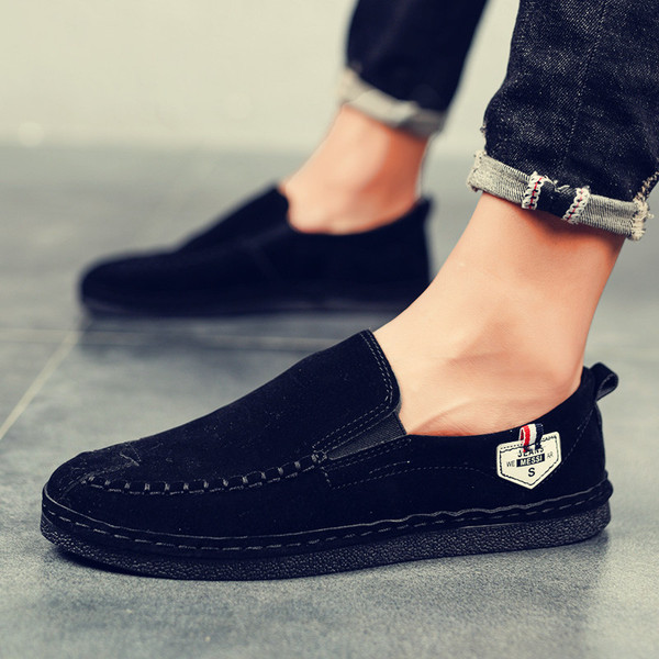 Férfi velúr mokaszinok rátéttel