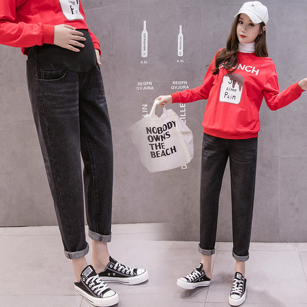 Alkalmi, egyenes farmer kismamáknak, állítható derékkal