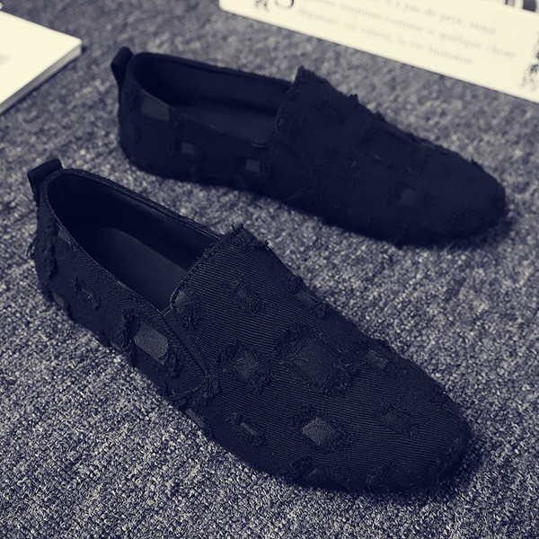 Modern férfi textil mokaszinok