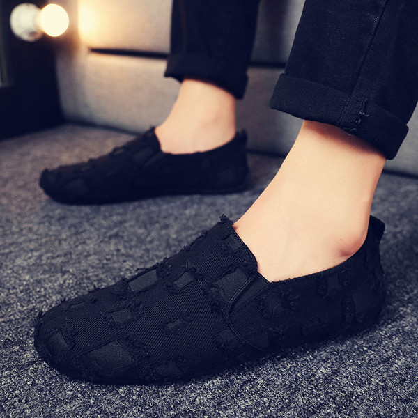 Modern férfi textil mokaszinok