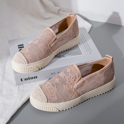 Vabaaja naiste mokassiinid pitsi ja võrguga