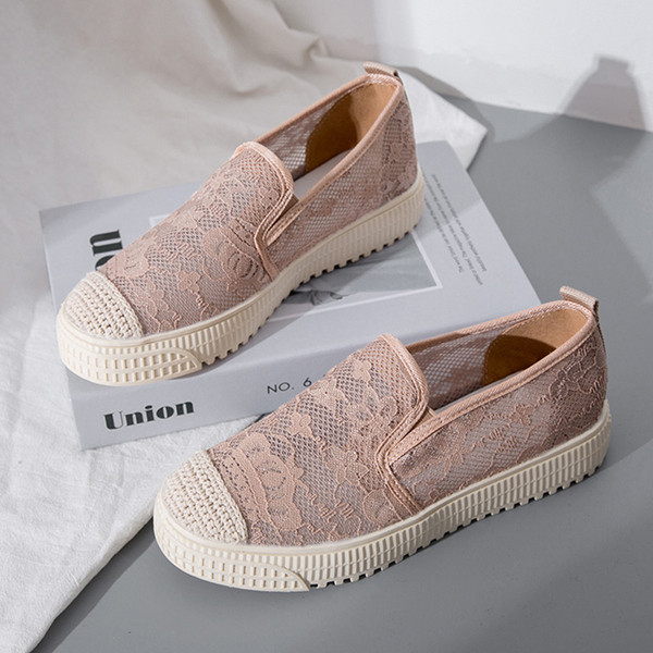 Vabaaja naiste mokassiinid pitsi ja võrguga