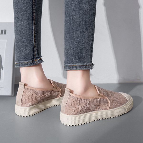 Vabaaja naiste mokassiinid pitsi ja võrguga