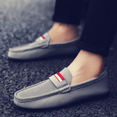 Légáteresztő anyagból készült férfi mokaszin