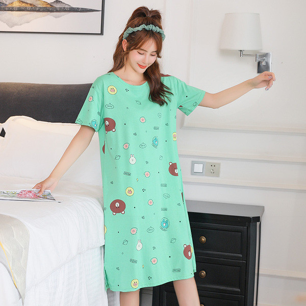 Νυχτικό για έγκυες γυναίκες μεσαίου μήκους και κοντά μανίκια