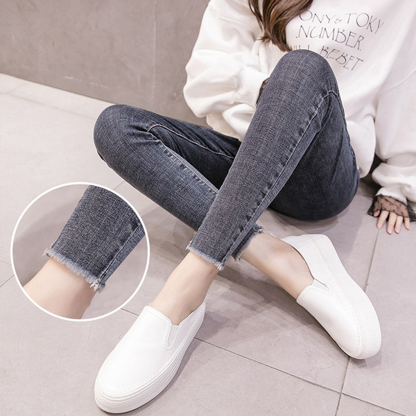 Moteriški džinsai nėščiosioms Plonas modelis, 9/10 ilgio