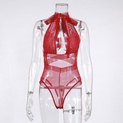 Női csipke body mély nyakkivágással