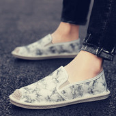 Ανδρικά πάνινα μοκασίνια με πλέγμα