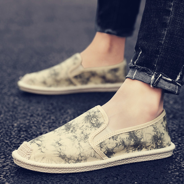 Ανδρικά πάνινα μοκασίνια  με πλέγμα