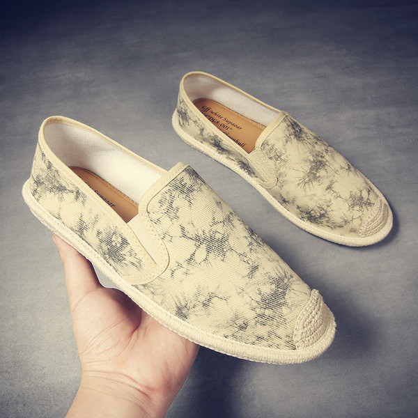 Ανδρικά πάνινα μοκασίνια  με πλέγμα