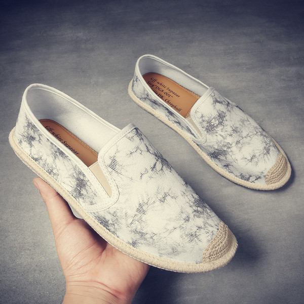 Ανδρικά πάνινα μοκασίνια  με πλέγμα