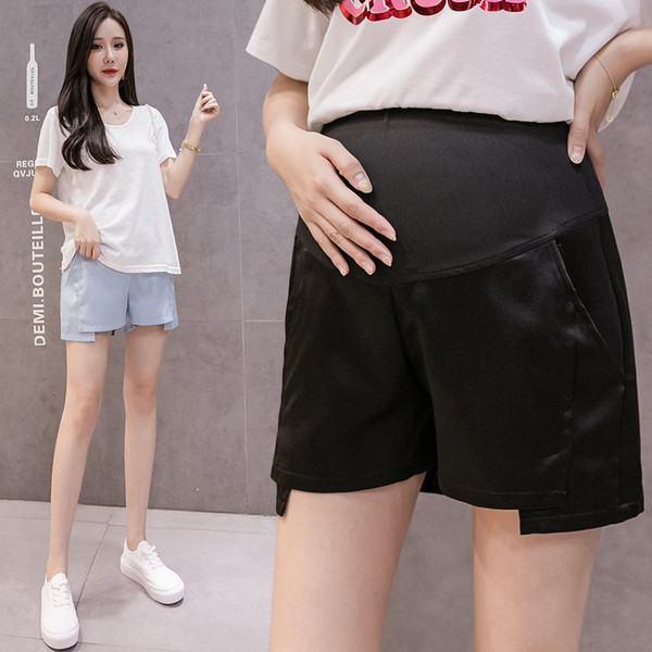 Moodsad reguleeritava vöökohaga lühikesed püksid rasedatele