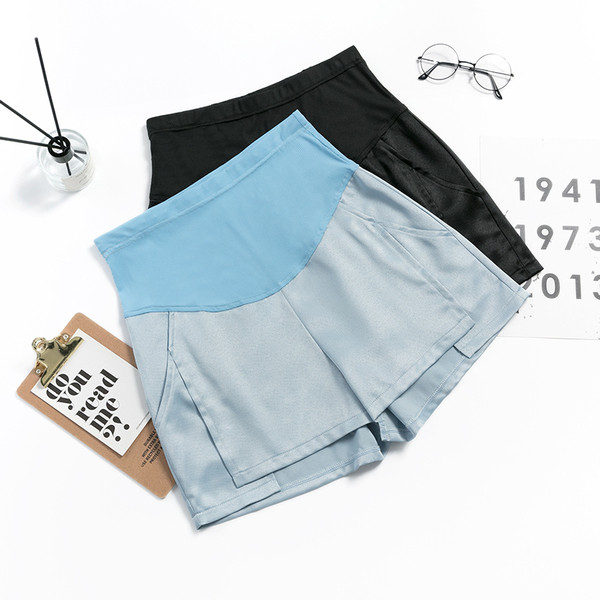 Moodsad reguleeritava vöökohaga lühikesed püksid rasedatele