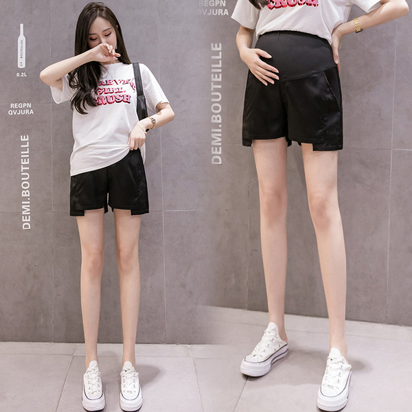 Moodsad reguleeritava vöökohaga lühikesed püksid rasedatele