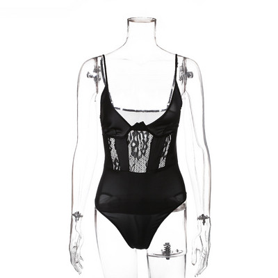 Női szatén test vékony pántokkal