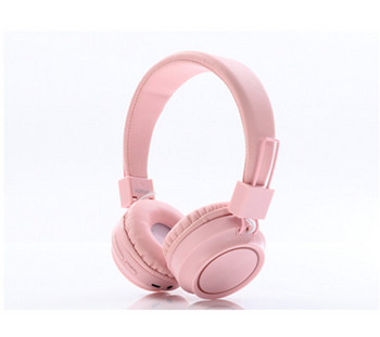 Безжични слушалки SY-BT1620  Bluetooth с SD/TF card в розов цвят 