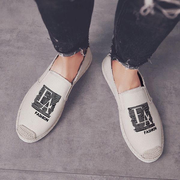 Casual meeste tekstiilist mokassiinid tikandiga