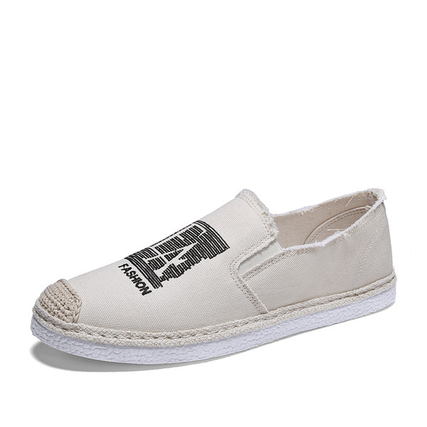 Casual meeste tekstiilist mokassiinid tikandiga