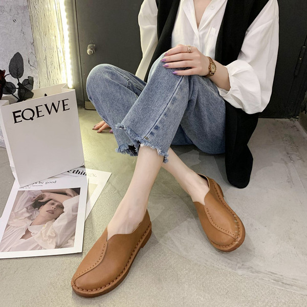 Γυναικεία ρετρό μοκασίνια από οικολογικό δέρμα