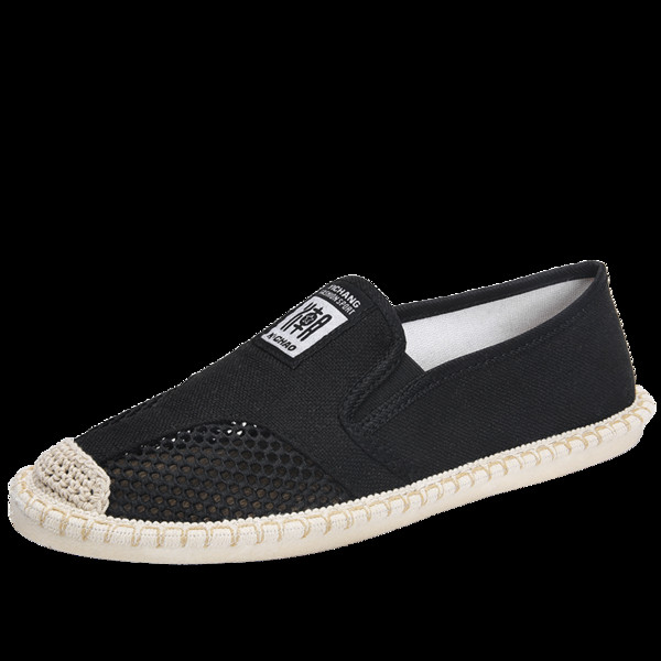 Muške tekstilne mokasine s mrežom i aplikacijom