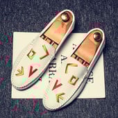 Ανδρικά έκο δερμάτινα μοκασίνια με κέντημα