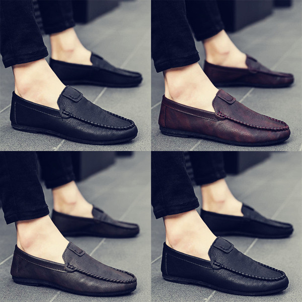 Modern férfi mokaszinok öko bőrből