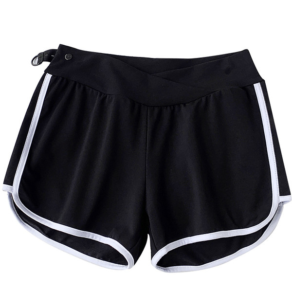 Állítható derékú rövidnadrág terhes nők számára