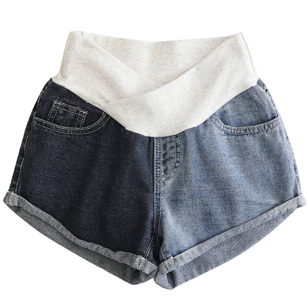 Alkalmi farmer rövidnadrág várandós nők számára, két modellben