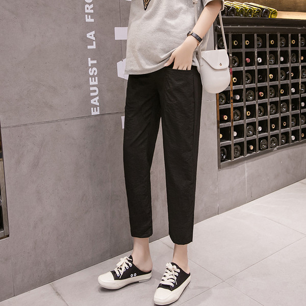 Vabaaja sirged püksid rasedatele naistele pikkusega 9/10