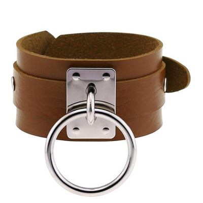 Ανδρικό βραχιόλι καθημερινό με μεταλλικό στοιχείο από οικολογικό δέρμα