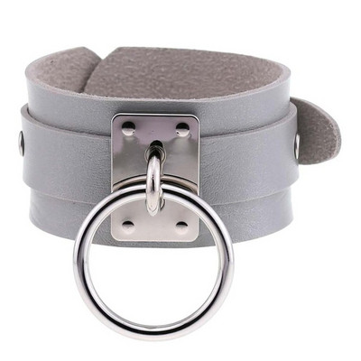 Ανδρικό βραχιόλι καθημερινό με μεταλλικό στοιχείο από οικολογικό δέρμα