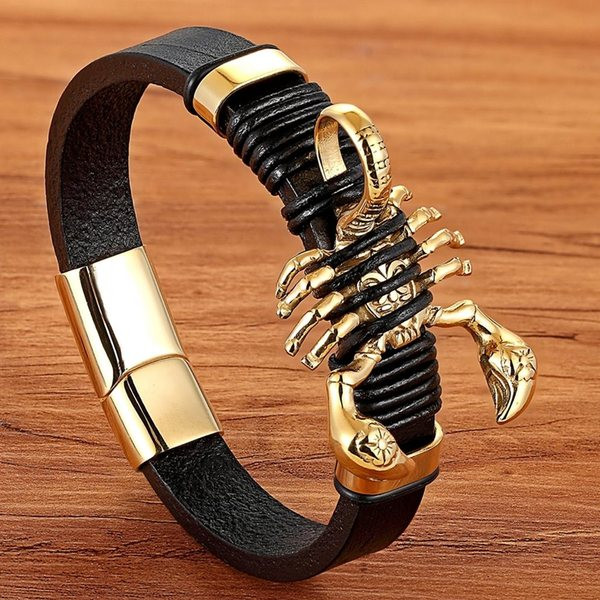 Stilinga vyriška apyrankė su metaliniu elementu