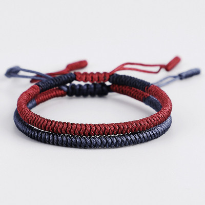 Men`s casual thin bracelet with ties
