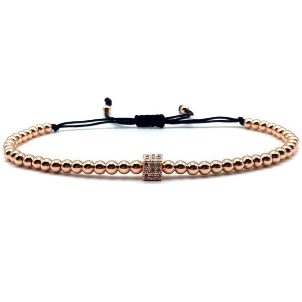 Ανδρικό λεπτό βραχιόλι με μεταλλικό στοιχείο