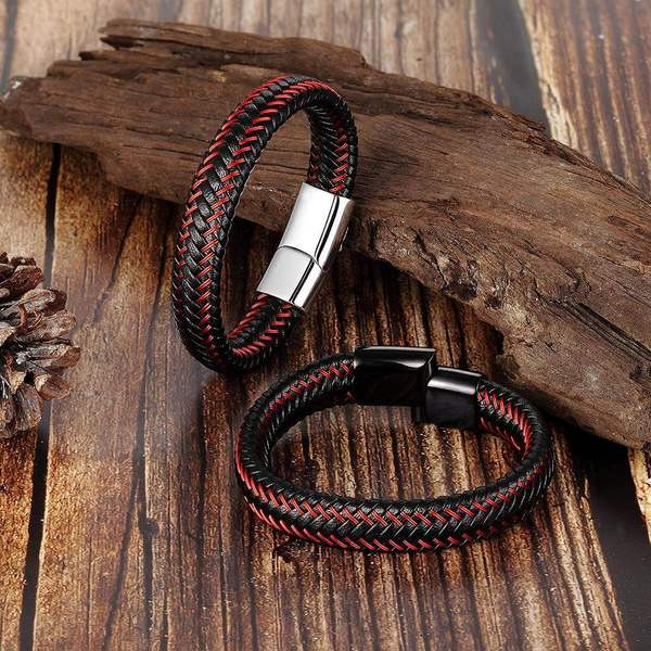 Ανδρικό καθημερινό βραχιόλι από οικολογικό δέρμα