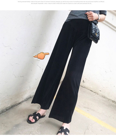 Šiuolaikinės kelnės nėščiosioms plataus modelio