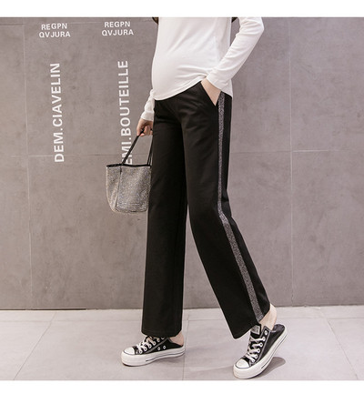 Φαρδύ παντελόνι για έγκυες γυναίκες με τσέπες και άκρα