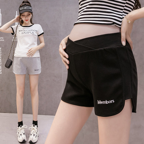 Casual σορτς για έγκυες γυναίκες με επιγραφή